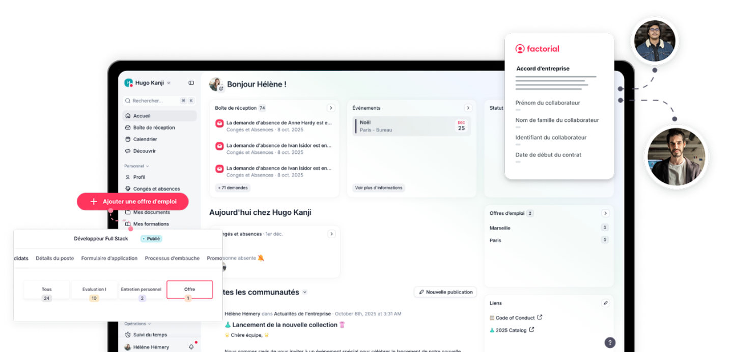 Ecran montrant une interface logiciel